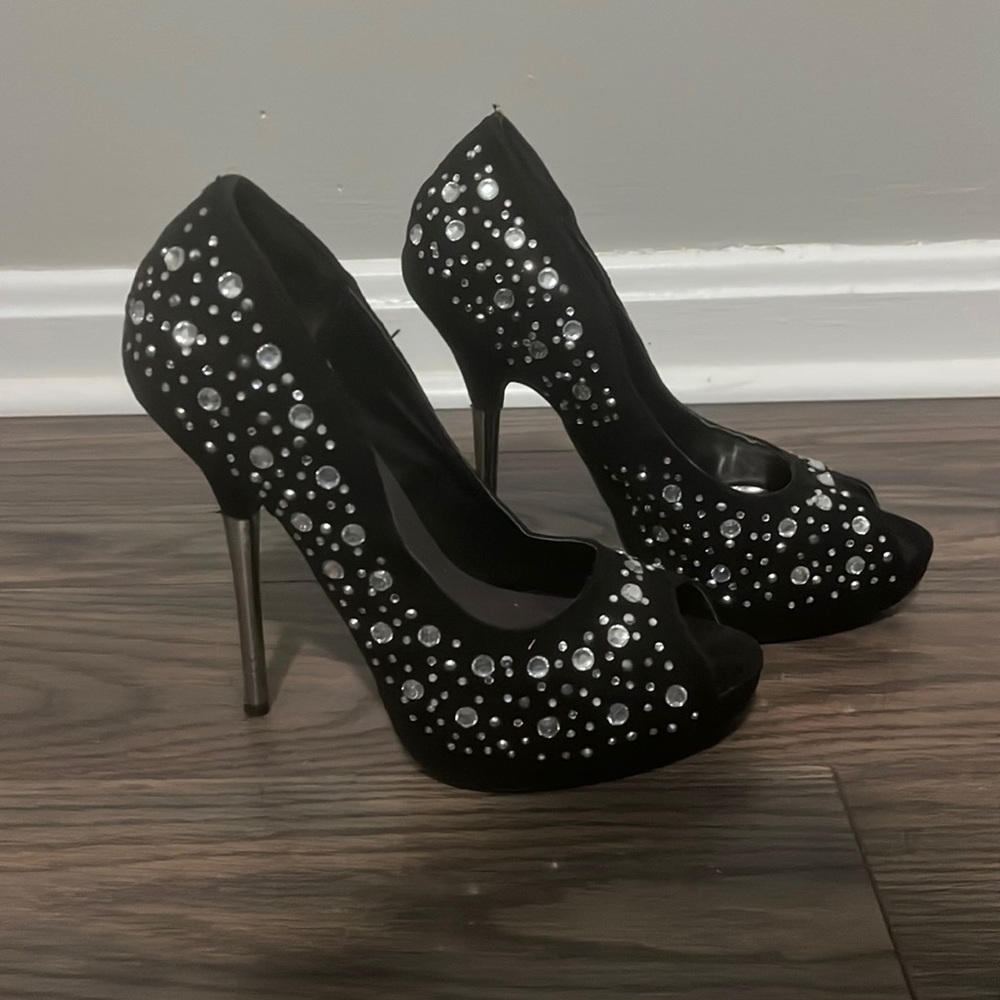 Black rhinestone heels!